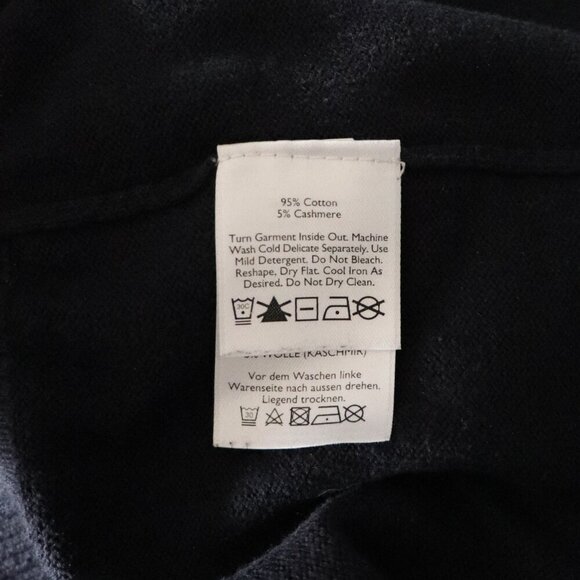 Eddie Bauer Men's M Blue Cashmere Blend V-Neck Pullover Ribbed Stretch Sweater - Picture 10 of 11